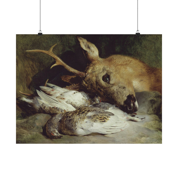 Head of a Roebuck and Two Ptarmigan (c.1830)